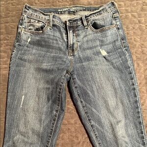 Old Navy Blue Skinny Jeans Distressed Style